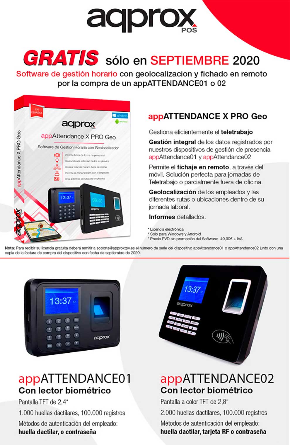 Oferta para sistema de control horario