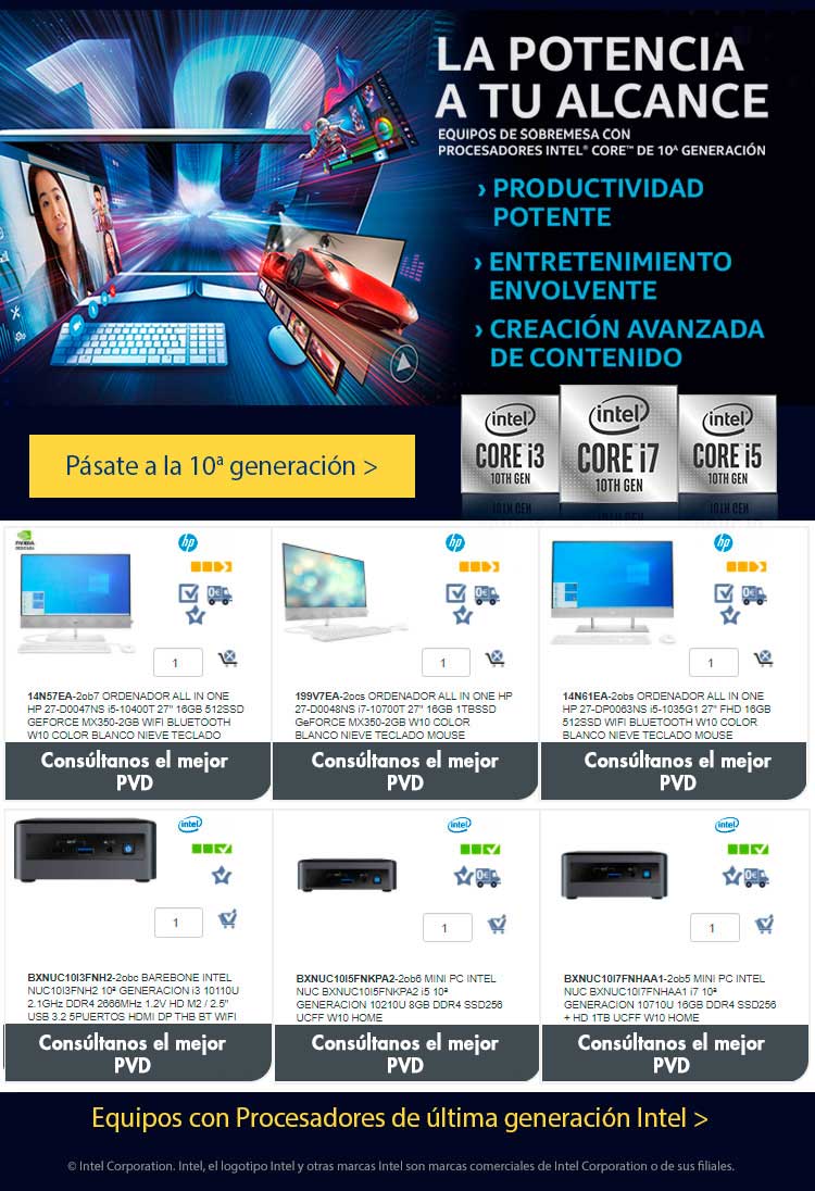chollos y descuento ordenadores Intel