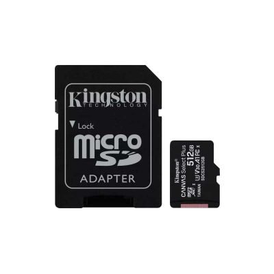 SD Micro 512GB Kingston Clase 10+ Adapt. Canvas Select Plus 100mb/s SDCS2/512gb