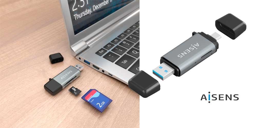 Lector de Tarjetas SD, Micro SD, MMC, RS-MMC, MMC Micro, USB-A y USB-C