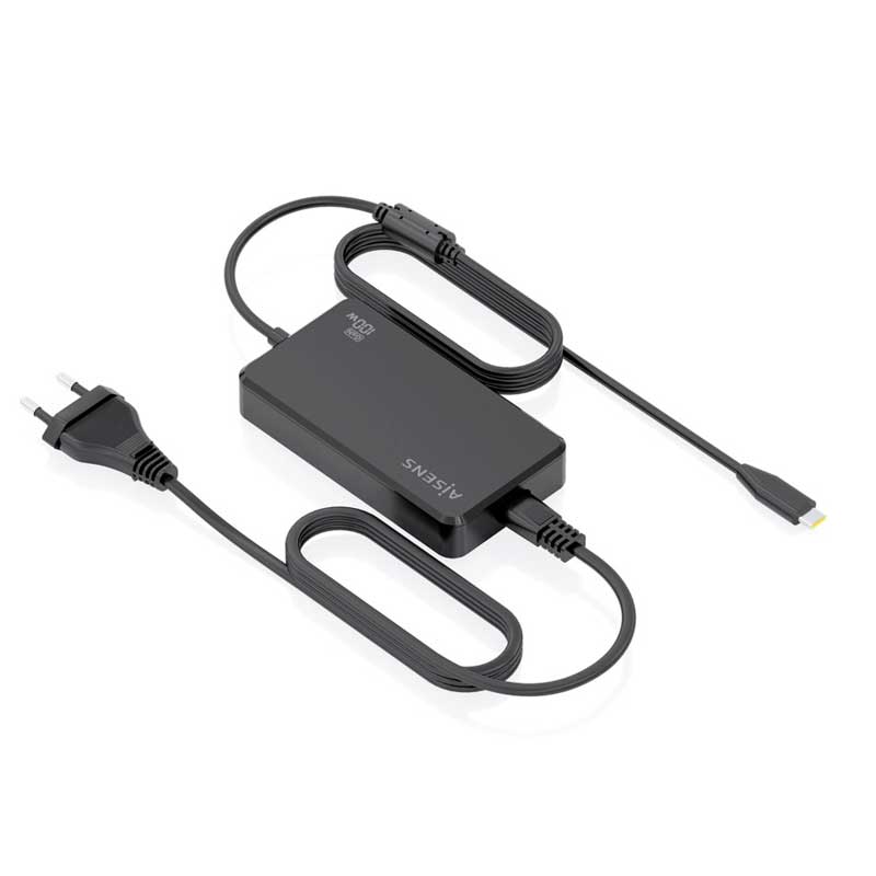 ASCH-1PD100D070-BK – Cargador de Sobremesa GaN 100W PD3.0 1xUSB-C 1.8M, Negro