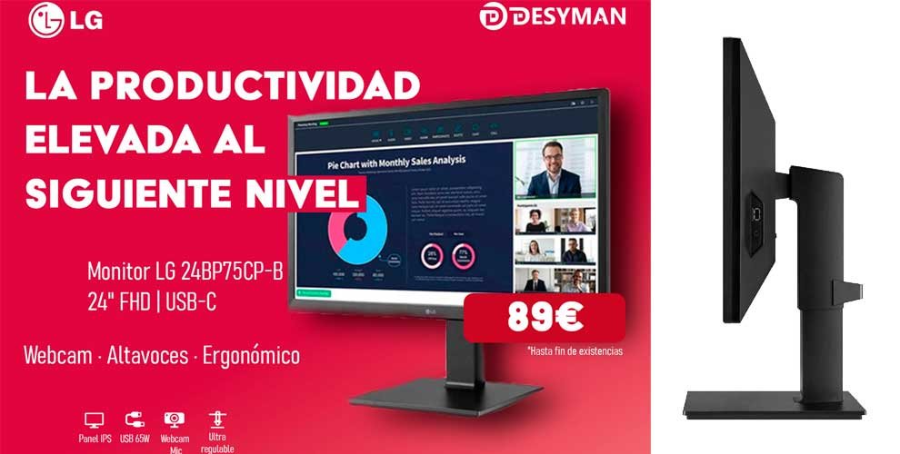 LG monitor 24" oferta