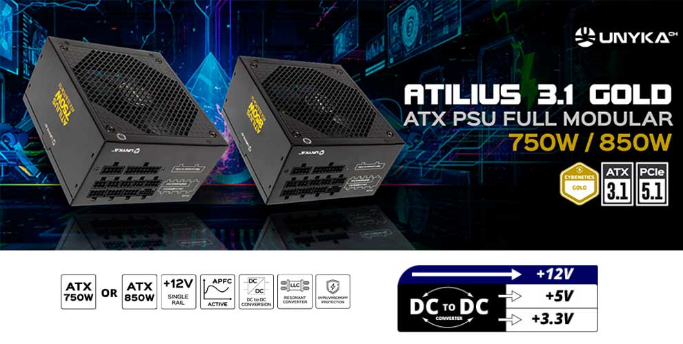 Fuente de Alimentación ATX ATILIUS 3.1 750W GOLD