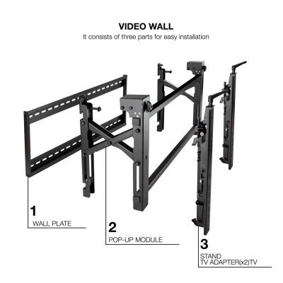Soporte Video Wall de Pared para Pantalla 54"-70", Negro