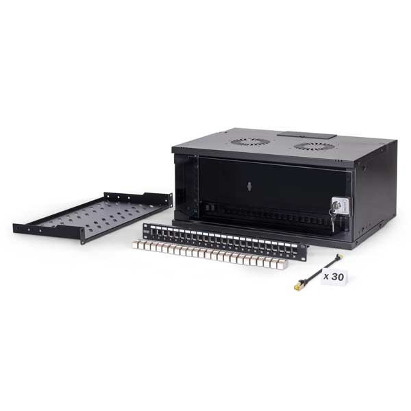DIGITUS Conjunto de red SOHO Pro, 483 mm (19") - 4U, 540 x 400 mm (ancho x fondo)