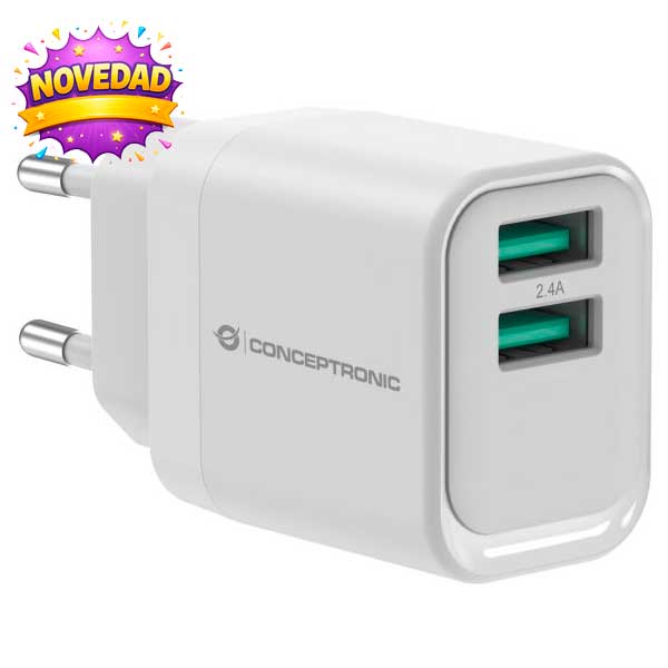 ALTHEA06W Cargador USB-A de 2 puertos 12W