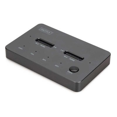 Estación de clonación NVMe DIGITUS USB 3.1 Gen2 Tipo-C Carcasa para SSD NVMe M.2
