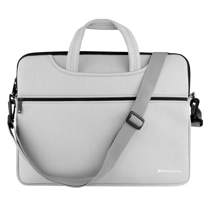 Phoenix - Maletin Portatil con Asas Ocultables, Neopreno (14, Gris)